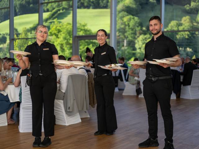 Service bei der Hochzeit
