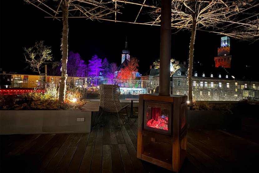 Sundowner Terrasse im Schloss an der Eisenstrasse