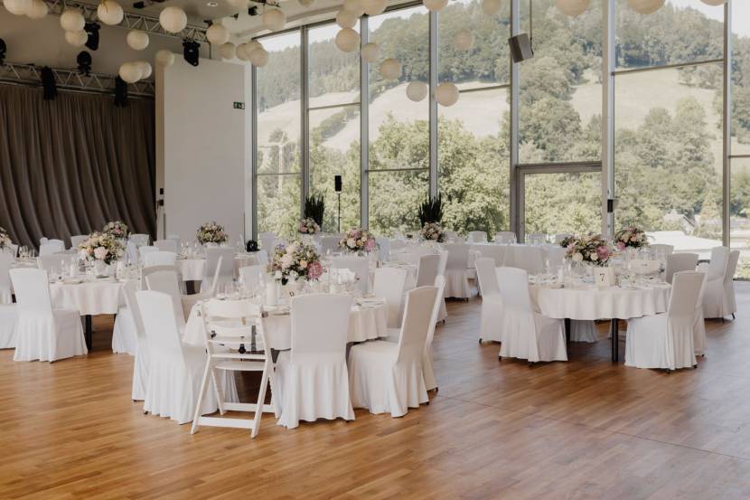 Dekoration im Hochzeitssaal