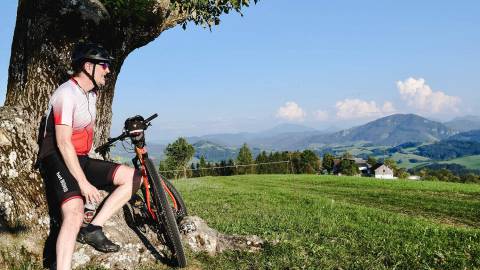 Auf zum Schobersberg: Mountainbiken mit spektakulärem Ausblick