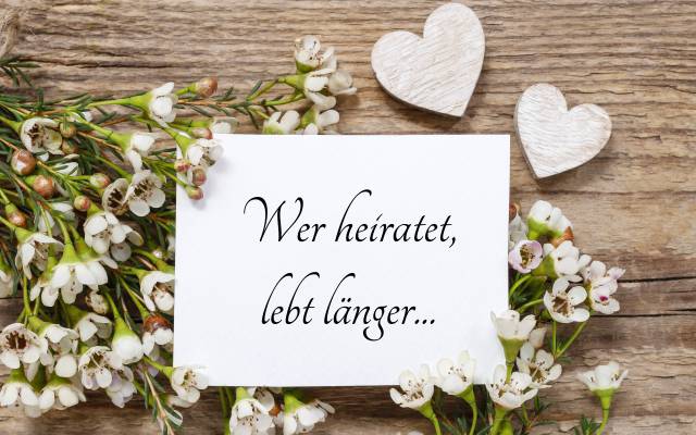 Wer heiratet, lebt länger…