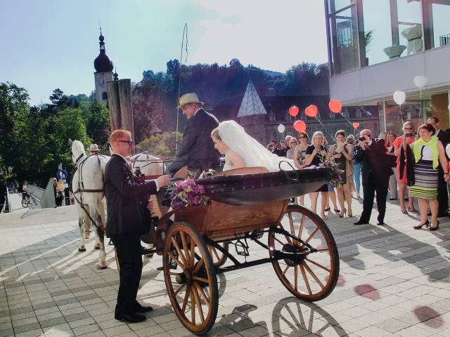 Romantisches Gespann - Hochzeitskutsche