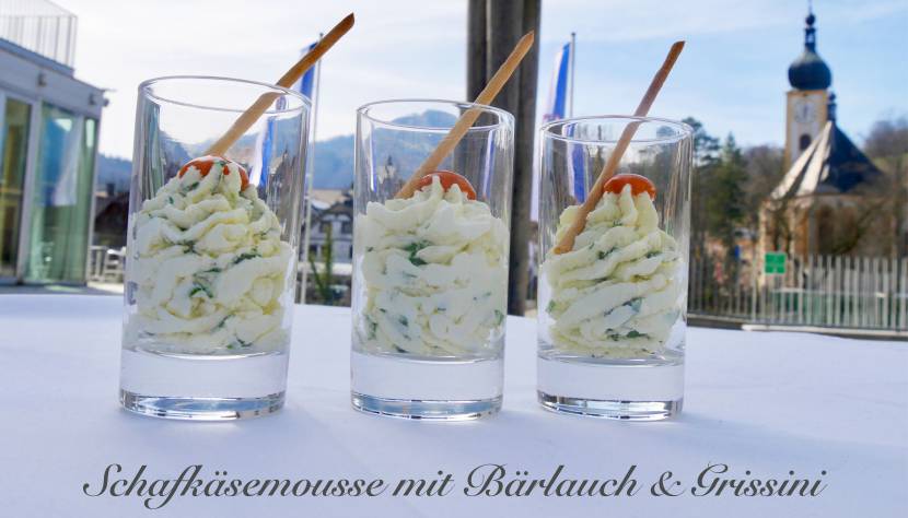 Bärlauch-Schafskäsemousse