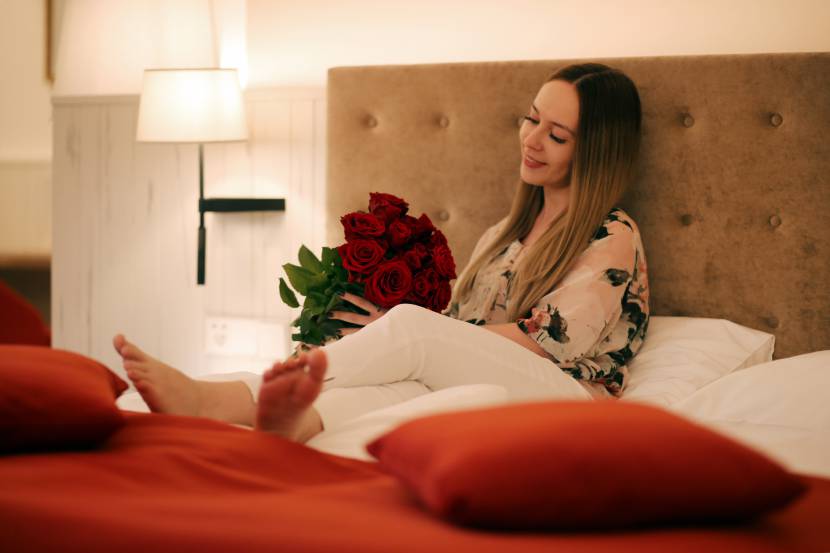 Rote Rosen zum Valentinstag