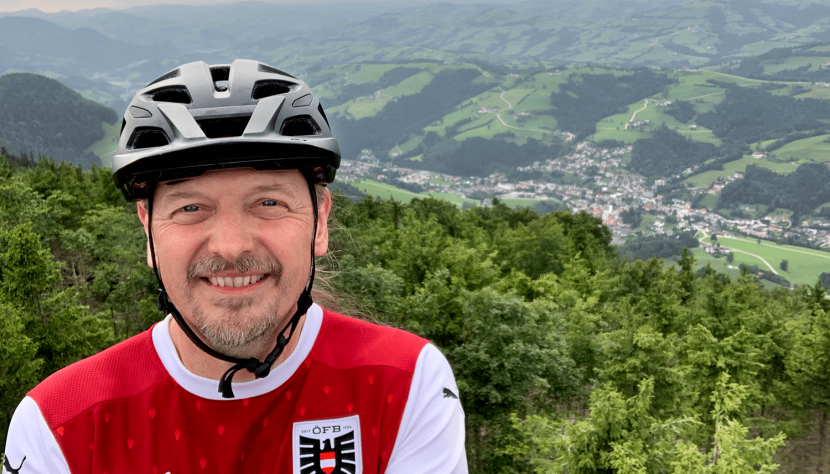 Mit dem MTB vom Schloss an der Eisenstrasse auf den Prochenberg