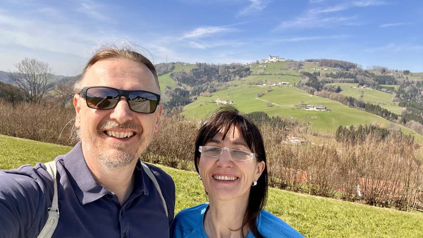 Start der Wanderung beim Schloss