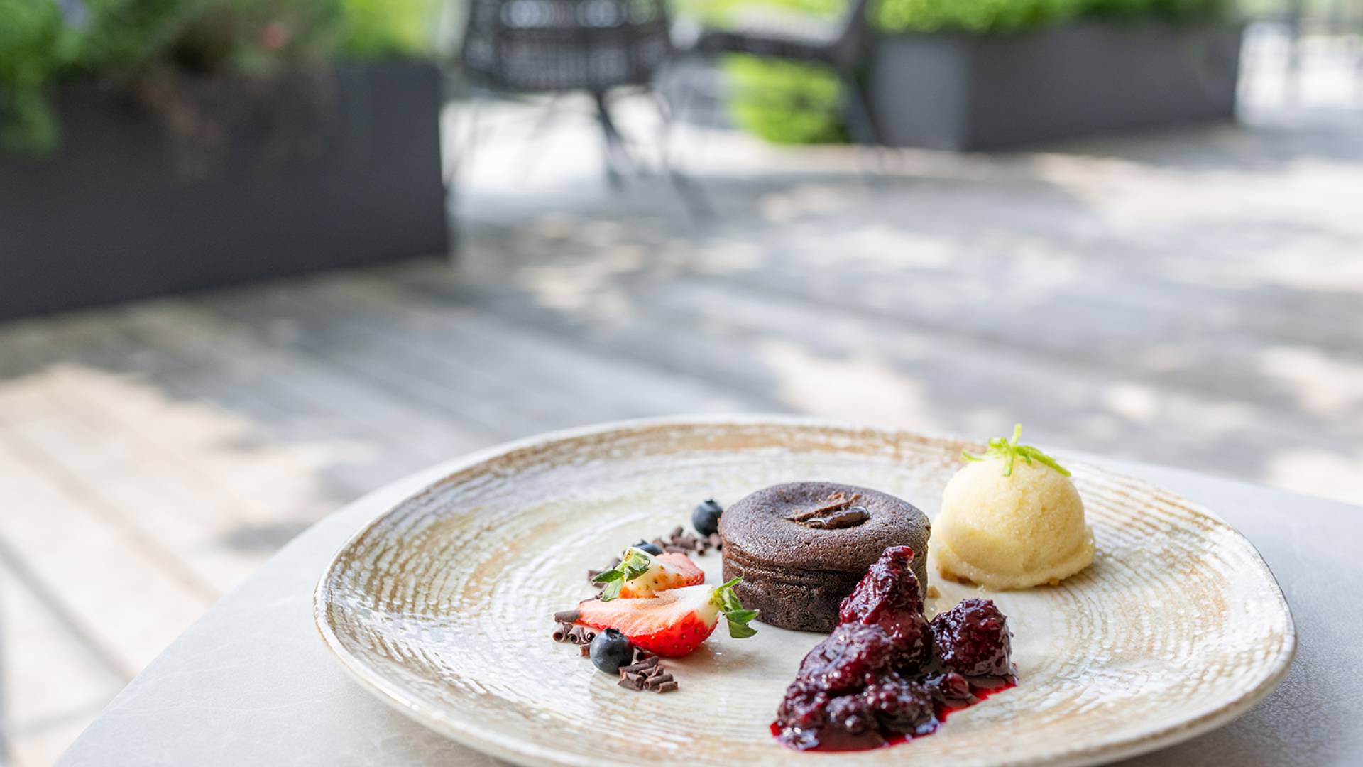 Dessert im Schlossrestaurant 