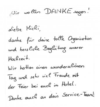 Bewertung Hochzeit